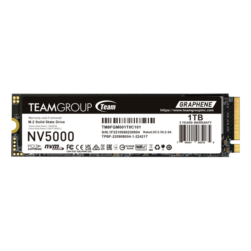 Team Group TM8FGM001T0C101 NV5000, 1 TB, M.2, 4500 MB/s