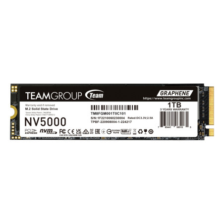 Team Group TM8FGM001T0C101 NV5000, 1 TB, M.2, 4500 MB/s