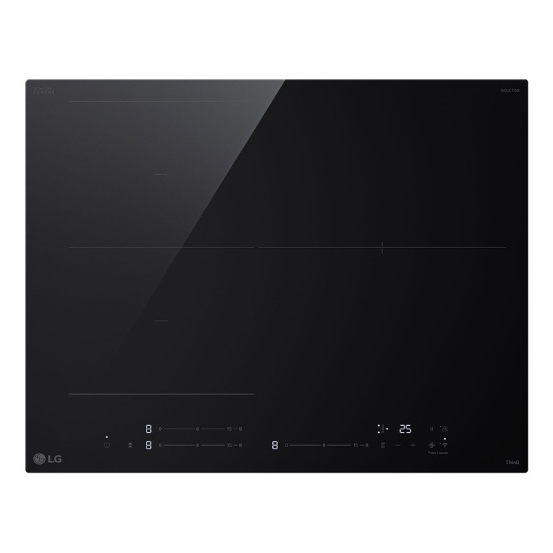LG CI5Z2420BN CI5Z2420BN, Negro, Integrado, 59 cm, Con placa de inducción, Vidrio templado, 3 zona(s)