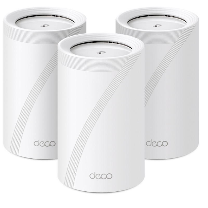 TP-Link DECO BE65(3-PACK) Deco BE65, Blanco, Interno, Sistema de malla, Tribanda (2.4 GHz / 5 GHz / 6 GHz), Wi-Fi 7 (802.11be),