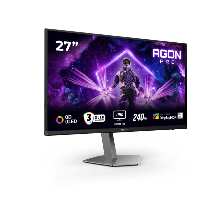 AOC AG276UZD G2 AG276UZD, 67,3 cm (26.5"), 3840 x 2160 Pixeles, 4K Ultra HD, OLED, 0,03 ms, Negro