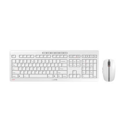 CHERRY JD-8560EU-0 Stream Desktop Recharge, Completo (100%), Inalámbrico, RF inalámbrico, QWERTY, Gris, Ratón incluido