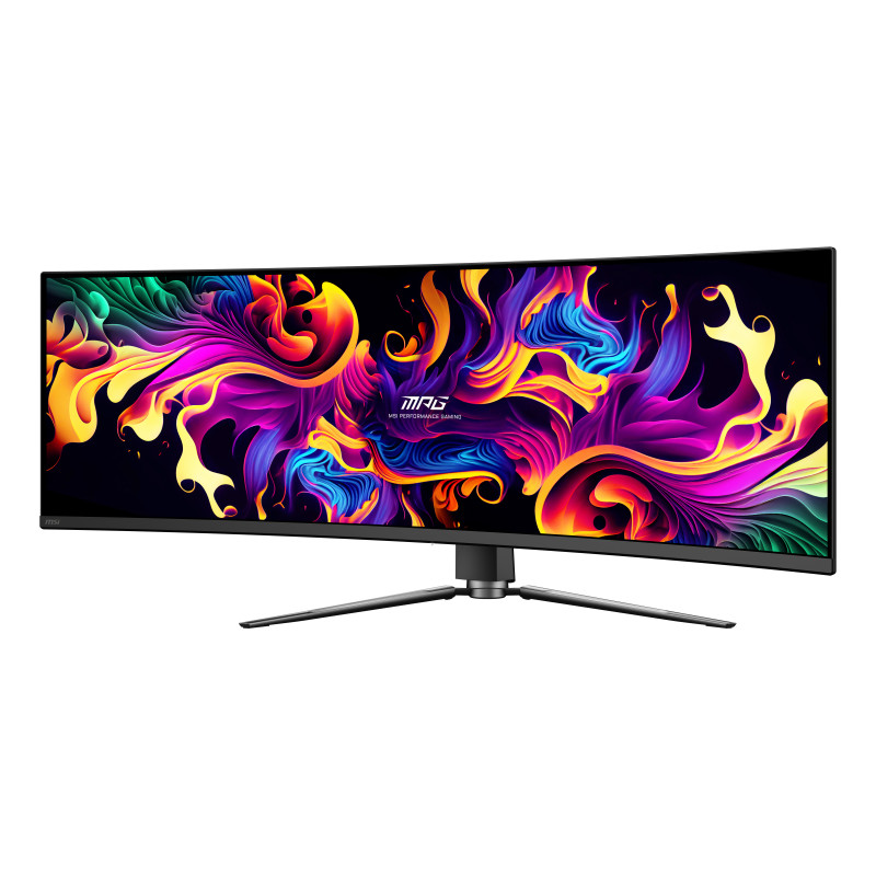 MSI MPG 491CQP QD-OLED MPG 491CQP QD-OLED, 124,5 cm (49"), 5120 x 1440 Pixeles, Dual WQHD, QD-OLED, 0,03 ms, Negro