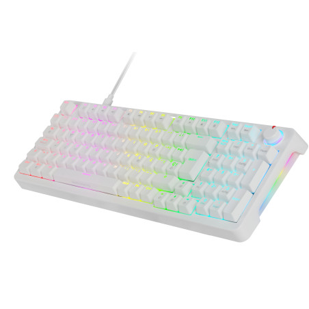 Mars Gaming MKPROWBES MKPROWBES, Alámbrico, USB, Interruptor mecánico, QWERTY, LED RGB, Blanco