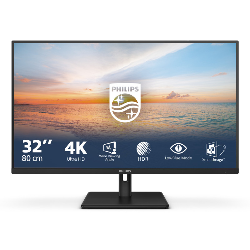 Philips 32E1N1800LA/00 1000 series 32E1N1800LA/00, 80 cm (31.5"), 3840 x 2160 Pixeles, 4K Ultra HD, LCD, 4 ms, Negro