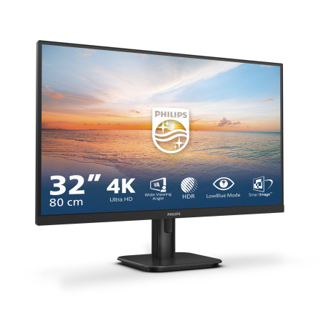 Philips 32E1N1800LA/00 1000 series 32E1N1800LA/00, 80 cm (31.5"), 3840 x 2160 Pixeles, 4K Ultra HD, LCD, 4 ms, Negro