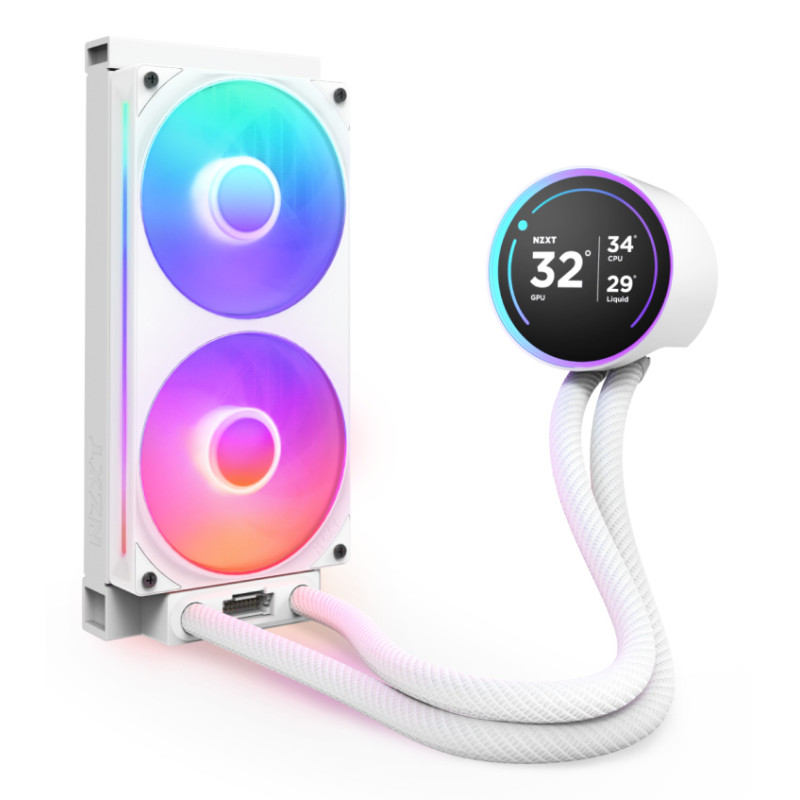 NZXT RL-KR24E-W2 Kraken Elite 240 RGB, Sistema de refrigeración líquida todo en uno, 12 cm, Blanco