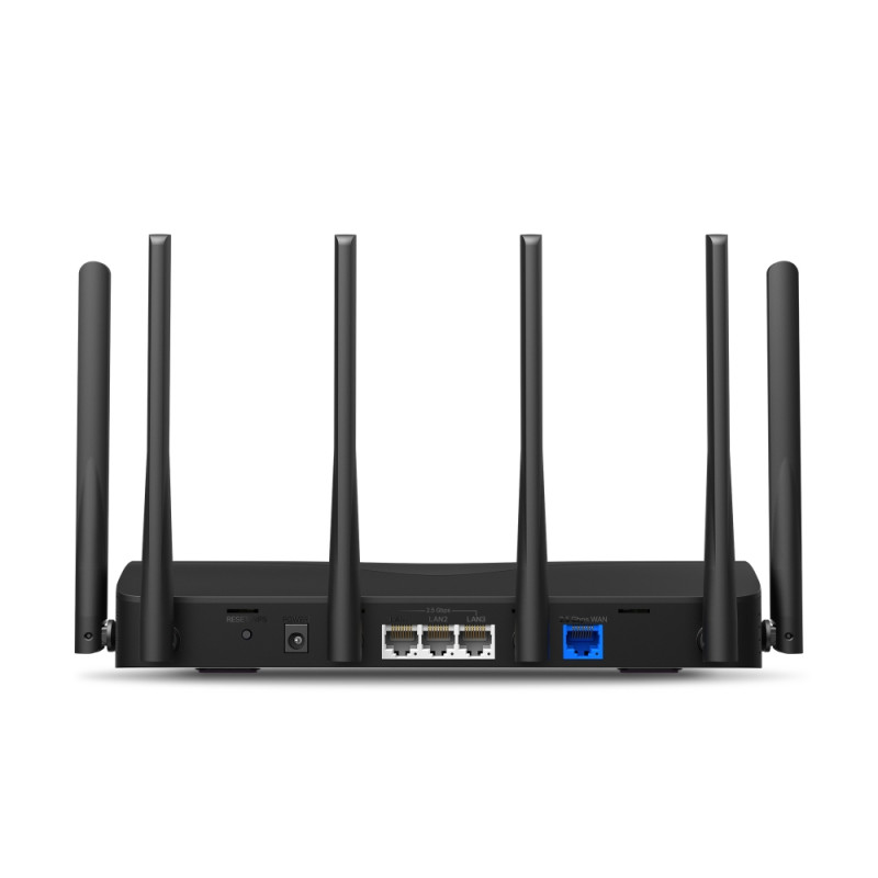 Mercusys MR47BE MR47BE, Wi-Fi 7 (802.11be), Tribanda (2.4 GHz / 5 GHz / 6 GHz), Ethernet, Negro, Router de sobremesa