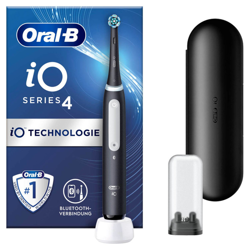 Oral-B 415022 iO Series 4 , Adulto, Cuidados diarios, Sensible, Super sensitive, Blanqueador, Negro, 4 x 30 s, Negro, Alrededor