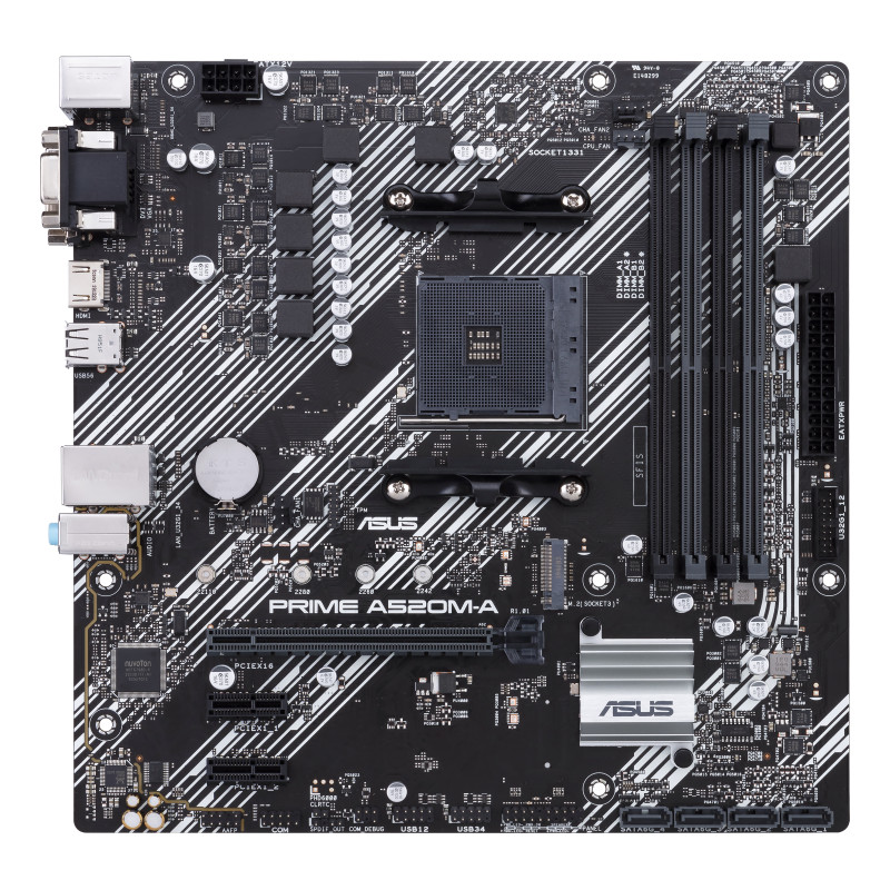 ASUS 90MB17H0-M0EAYC PRIME A520M-A II/CSM, AMD, Zócalo AM4, AMD Ryzen™ 3, AMD Ryzen™ 5, DDR4-SDRAM, 128 GB, DIMM