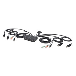 StarTech.com C2-DD46-UA2-CBL-KVM C2-DD46-UA2-CBL-KVM, 4096 x 2160 Pixeles, 4K Ultra HD, Negro