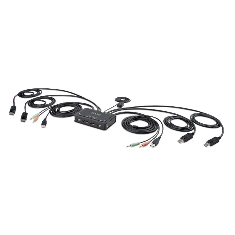 StarTech.com C2-DD46-UA2-CBL-KVM C2-DD46-UA2-CBL-KVM, 4096 x 2160 Pixeles, 4K Ultra HD, Negro