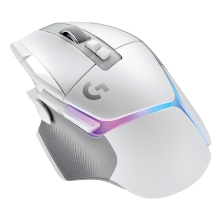 Logitech G 910-006172 G502 X PLUS, mano derecha, Óptico, RF inalámbrico, 25600 DPI, Blanco