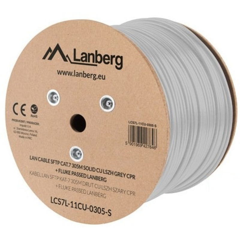 Lanberg LCS7L-11CU-0305-S LCS7L-11CU-0305-S, 305 m, Cat7, S/FTP (S-STP), Blanco