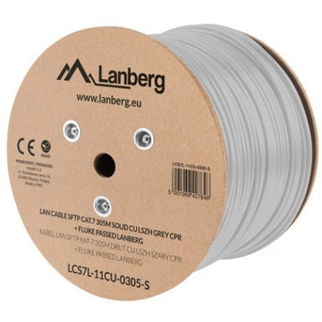 Lanberg LCS7L-11CU-0305-S LCS7L-11CU-0305-S, 305 m, Cat7, S/FTP (S-STP), Blanco