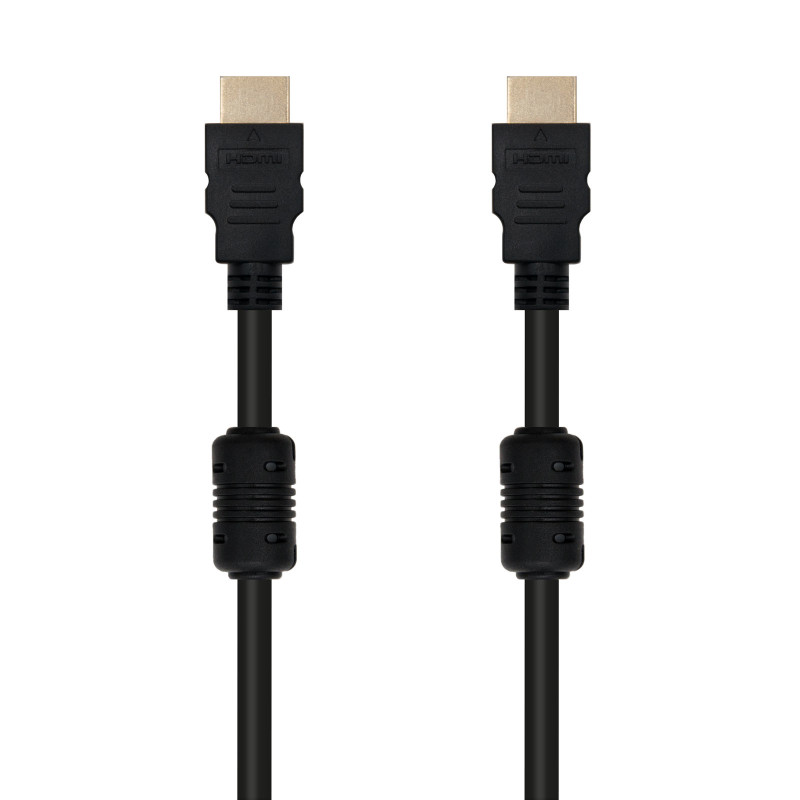 Nanocable 10.15.1805 HDMI, 5m, 5 m, HDMI tipo A (Estándar), HDMI tipo A (Estándar), 4096 x 2160 Pixeles, 3D, Negro