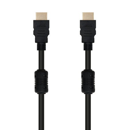 Nanocable 10.15.1805 HDMI, 5m, 5 m, HDMI tipo A (Estándar), HDMI tipo A (Estándar), 4096 x 2160 Pixeles, 3D, Negro