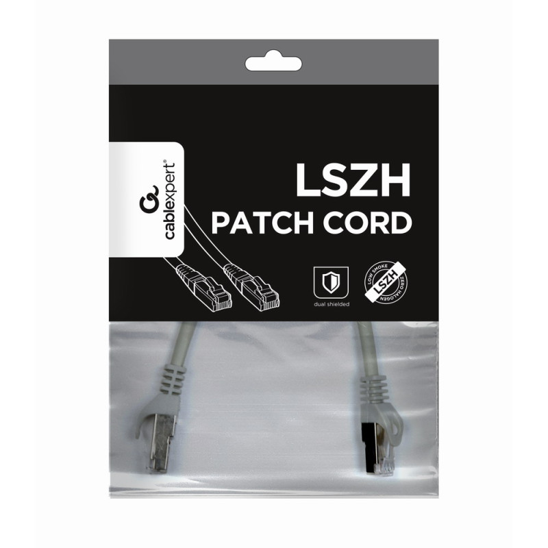 Gembird PP6A-LSZHCU-0.25M PP6A-LSZHCU-0.25M, 0,25 m, Cat6a, S/FTP (S-STP), RJ-45, RJ-45, Gris