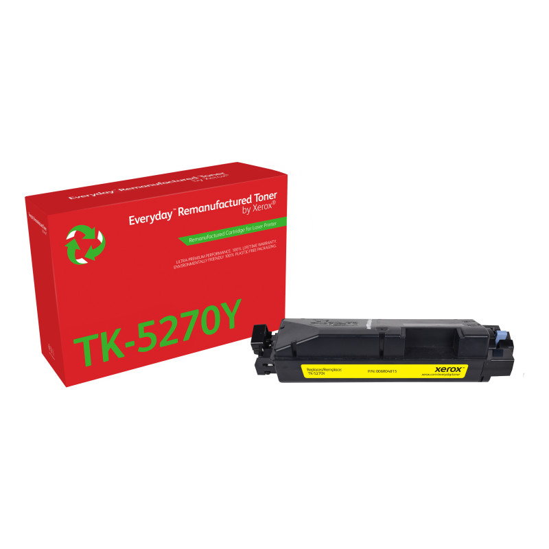 Xerox 006R04815 Tóner Everyday™ Amarillo remanufacturado de es compatible con Kyocera TK-5270Y, Capacidad estándar, 6000