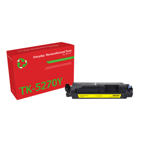 Xerox 006R04815 Tóner Everyday™ Amarillo remanufacturado de es compatible con Kyocera TK-5270Y, Capacidad estándar, 6000