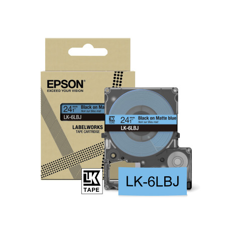 Epson C53S672082 LK-6LBJ, Negro, Azul, Transferencia térmica, Mate, 2,4 cm