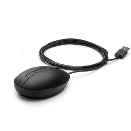 HP 9VA80AA#AC3 Ratón de sobremesa con cable 320M, Ambidextro, Óptico, USB tipo A, 1000 DPI, Negro