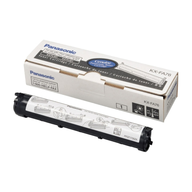 Panasonic KX-FA76X KX-FA76X, 2000 páginas, Negro, 1 pieza(s)