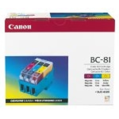 Canon BC-81 BC-81 Tri-Color Inkjet Cartridge, Cian, Magenta, Amarillo, Tinta a base de pigmentos
