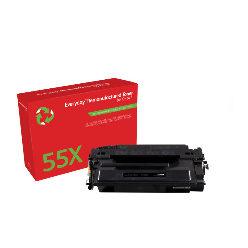 Xerox 106R01622 Tóner Everyday™ Mono remanufacturado de es compatible con HP 55X (CE255X), Capacidad alta, 12500 páginas,