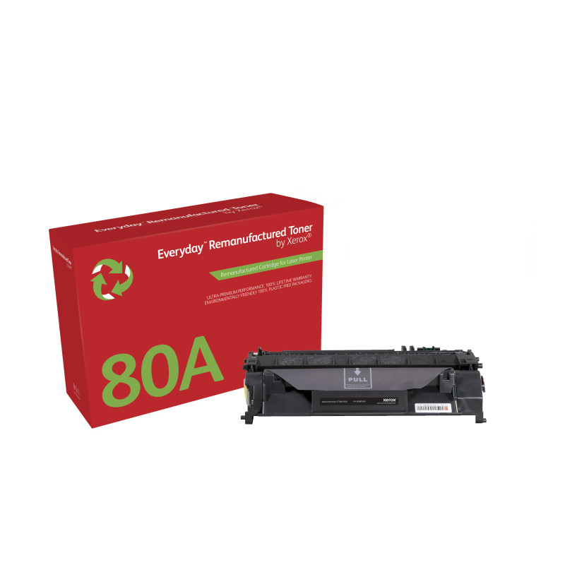 Xerox 006R03026 Tóner Everyday™ Mono remanufacturado de es compatible con HP 80A (CF280A), Capacidad estándar, 2700