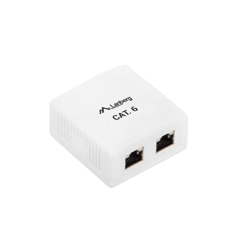 Lanberg OS6-0002-W OS6-0002-W, 2 x RJ-45, 2 x RJ-45, Blanco