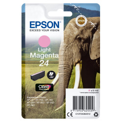 Epson C13T24264012 Elephant Cartucho 24 magenta claro, Rendimiento estándar, Magenta claro, Tinta a base de pigmentos, 5,1 ml,