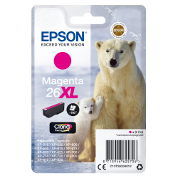 Epson C13T26334012 Polar bear Cartucho 26XL magenta, Alto rendimiento (XL), Magenta, Tinta a base de pigmentos, 9,7 ml, 1
