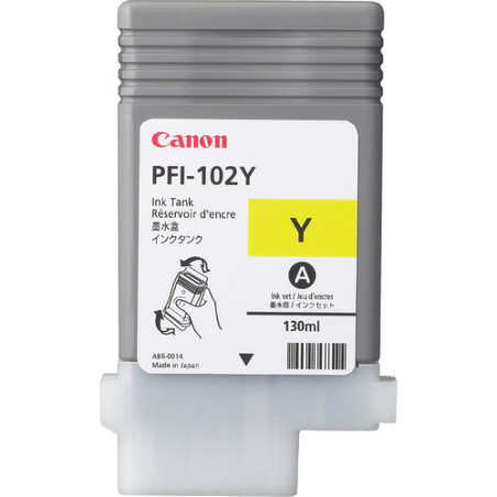 Canon 0898B001 PFI-102Y, Amarillo, Tinta a base de pigmentos, 130 ml