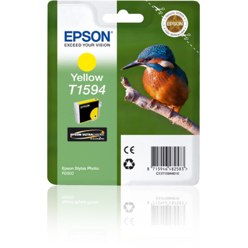 Epson C13T15944010 Cartucho T1594 amarillo, Amarillo, Tinta a base de pigmentos, 17 ml, 1 pieza(s), 1200 páginas