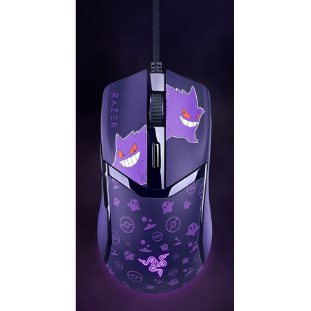 Razer RZ01-04650700-R3M1 Cobra Gengar Edition, mano derecha, Óptico, USB tipo A, 8500 DPI, Púrpura