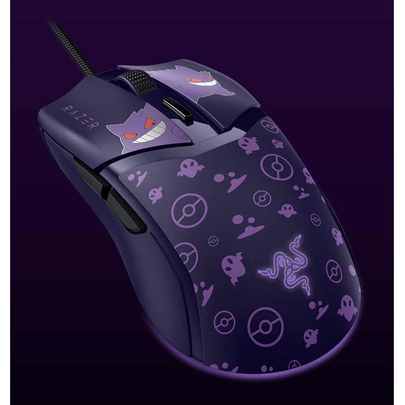 Razer RZ01-04650700-R3M1 Cobra Gengar Edition, mano derecha, Óptico, USB tipo A, 8500 DPI, Púrpura