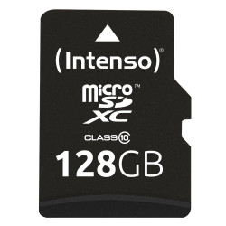Intenso 3413491 3413491, 128 GB, MicroSDXC, Clase 10, 25 MB/s, Resistente a golpes, Resistente a la temperatura, Resistente al