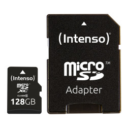 Intenso 3413491 3413491, 128 GB, MicroSDXC, Clase 10, 25 MB/s, Resistente a golpes, Resistente a la temperatura, Resistente al 2
