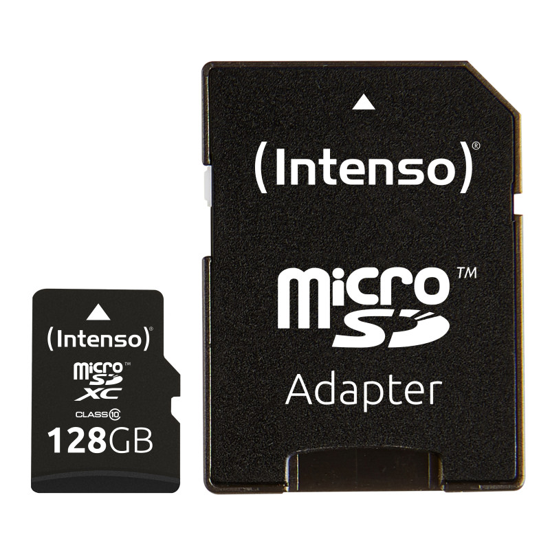 Intenso 3413491 3413491, 128 GB, MicroSDXC, Clase 10, 25 MB/s, Resistente a golpes, Resistente a la temperatura, Resistente al