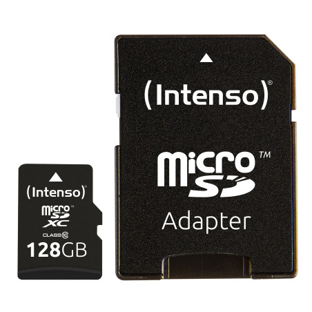 Intenso 3413491 3413491, 128 GB, MicroSDXC, Clase 10, 25 MB/s, Resistente a golpes, Resistente a la temperatura, Resistente al