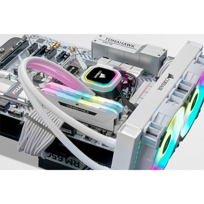 Corsair CMH16GX4M2E3200C16W Vengeance RGB Pro , 16 GB, 2 x 8 GB, DDR4, 3200 MHz, 288-pin DIMM, Blanco