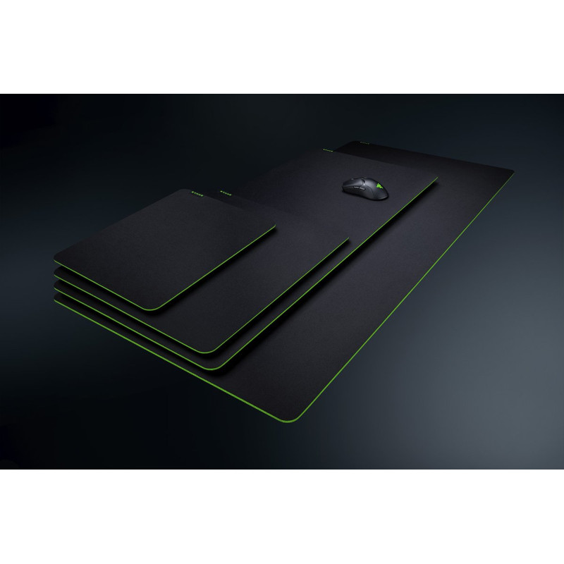 Razer RZ02-03330300-R3M1 Gigantus V2 - Large, Negro, Verde, Monocromo, Caucho, Base antiderrapante, Alfombrilla de ratón para