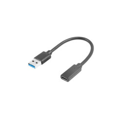 Lanberg AD-UC-UA-03 AD-UC-UA-03, 0,15 m, USB type A, USB Tipo C, USB 3.2 Gen 1 (3.1 Gen 1), 5 Gbit/s, Negro