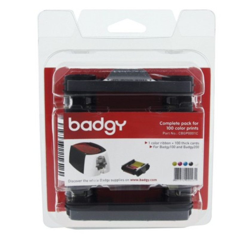 Evolis CBGP0001C CBGP0001C, Transferencia térmica, 100 páginas, Badgy100 / Badgy200