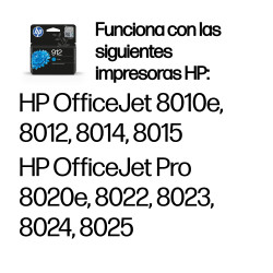 HP 3YL77AE Cartucho de tinta Original 912 cian, Rendimiento estándar, Cian, Tinta a base de pigmentos, 2,9 ml, 1 pieza(s), 2