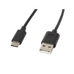 Lanberg CA-USBO-10CC-0018-BK CA-USBO-10CC-0018-BK, 1,8 m, USB A, USB C, USB 2.0, 0,48 Gbit/s, Negro