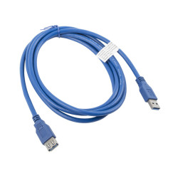 Lanberg CA-US3E-10CC-0018-B CA-US3E-10CC-0018-B, 1,8 m, USB A, USB A, Azul 2