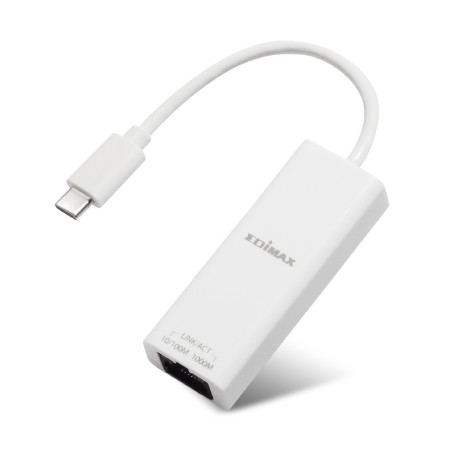 Edimax EU-4306C USB-C GIGABIT ADAPTER, Alámbrico, USB Tipo C, Ethernet, 1000 Mbit/s, Blanco