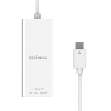 Edimax EU-4306C USB-C GIGABIT ADAPTER, Alámbrico, USB Tipo C, Ethernet, 1000 Mbit/s, Blanco